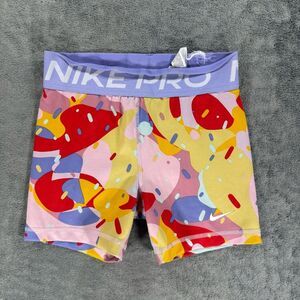 Nike Pro Dri-FIT Compression Shorts Ice Cream Print Cheer Gymnastics Training